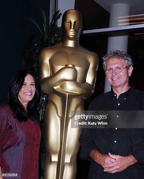 Producer Barbara Kopple and cinematographer Hart Perry attend AMPAS' Screening Of "Days Of Waiting" & "American Dream" on October 6, 2008 in...