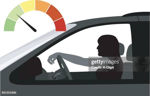 calm driver - car window stock illustrations