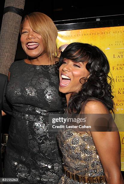 Queen Latifah and Jada Pinkett Smith arrives on the red carpet of the Los Angeles Premiere of "The Secret Life Of Bees" at The Academy Of Motion Arts...