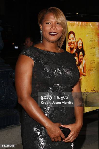 Actress Queen Latifah arrives at the Fox Searchlight premiere of "The Secret Life of Bees" on October 6, 2008 in Beverly Hills, California.