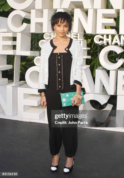 Actress Zoe Kravitz attends the CHANEL 2008/09 Cruise Show at The Raleigh Hotel on May 15, 2008 in Miami Beach, Florida