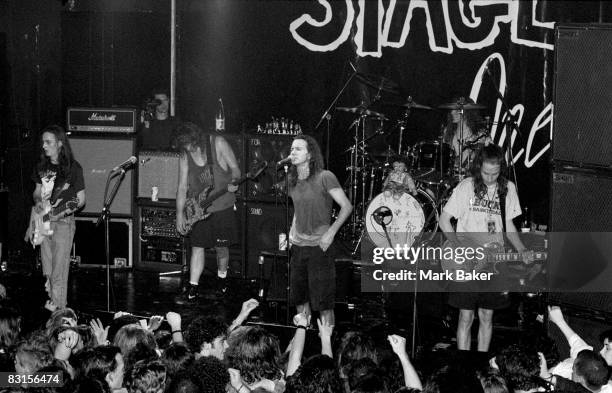 Pearl Jam play live at the ULU , London, 2nd March 1992.