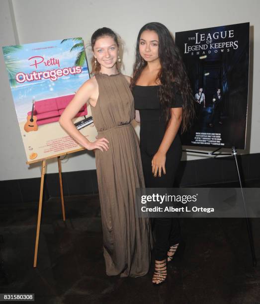 Actresses Isabella Blake-Thomas and Laura Krystine attend the Screening Of "Pretty Outrageous" And "The League Of Legend Keepers" held at ArcLight...