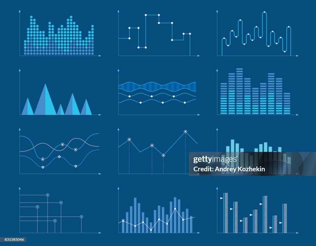 Business Charts And Graphs Infographic Elements Vector Illustration ...