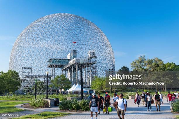 The Biosphere. The famous place is a museum dedicated to the environment. It is located at Parc Jean-Drapeau, on Saint Helen's Island.