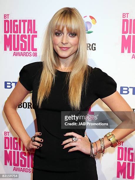Presenter Fearne Cotton attends the BT Digital Music Awards 2008 held at The Roundhouse on October 1, 2008 in London, England.