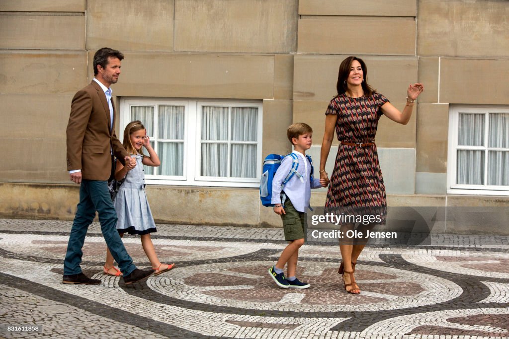 Prince Vincent And Princess Josephine Of Denmark First Day At School