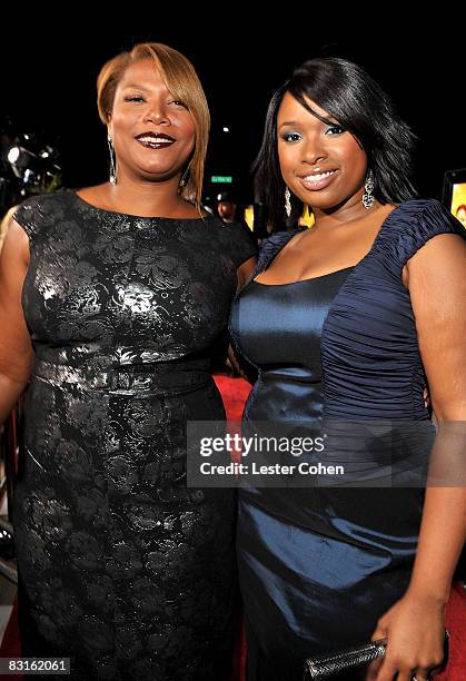 Actresses Queen Latifah and Jennifer Hudson arrive at the premiere of "The Secret Life Of Bees" held at the Academy of Motion Picture Arts and...