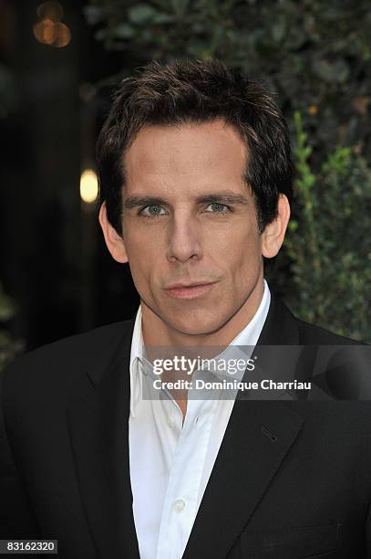 Ben Stiller poses at a press conference for the movie "Tropic Thunder" at the hotel Georges V on September 18 Paris France