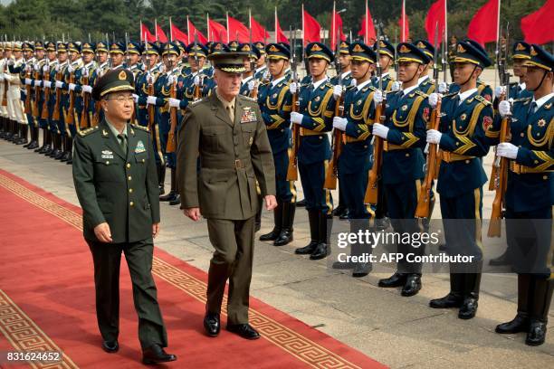 General Fang Fenghui , chief of the general staff of the Chinese People's Liberation Army, and General Joseph Dunford, chairman of the US Joint...