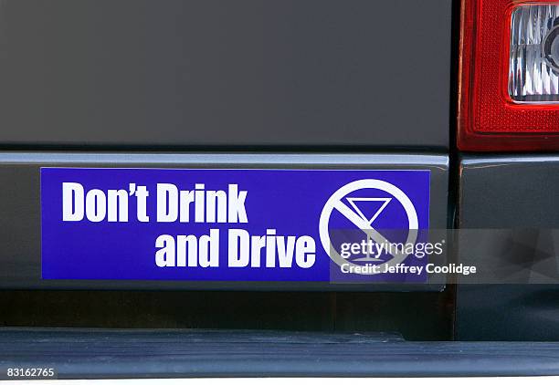 don't drink bumper sticker on car - bumper sticker stock pictures, royalty-free photos & images