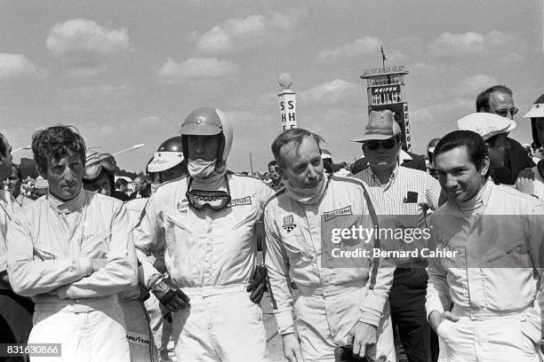 Jochen Rindt, Jim Clark, David Hobbs, John Surtees, Pedro Rodriguez, Grand Prix of Germany, Nurburgring, 06 August 1967.