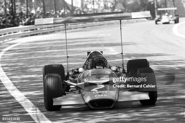 Jochen Rindt, Lotus-Ford 49B, Grand Prix of Spain, Montjuic, 04 May 1969.