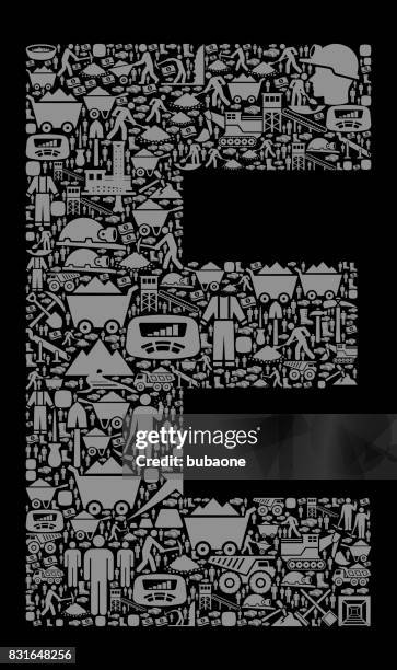 letter e mining industry vector graphic - digging hole stock illustrations