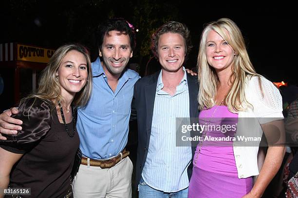 Stacey and Adam Jordan, Billy Bush, and Maeve Quinlan at The Lollipop Theater Network's Game Day 2009 Sneak Peek Event held at The Home of Janet...