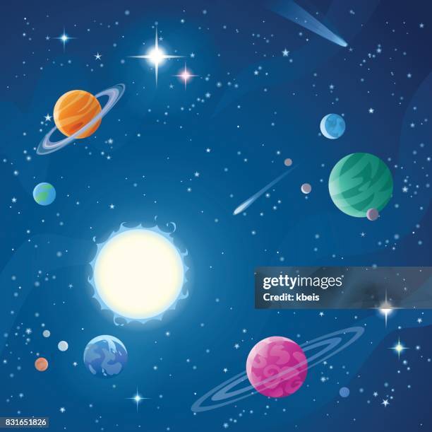 ilustrações de stock, clip art, desenhos animados e ícones de stars and planets - outer space