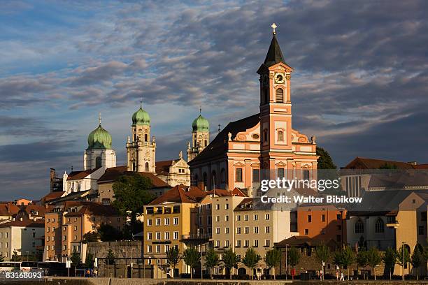 view of st. paul church from danube river - パッサウ ストックフォトと画像