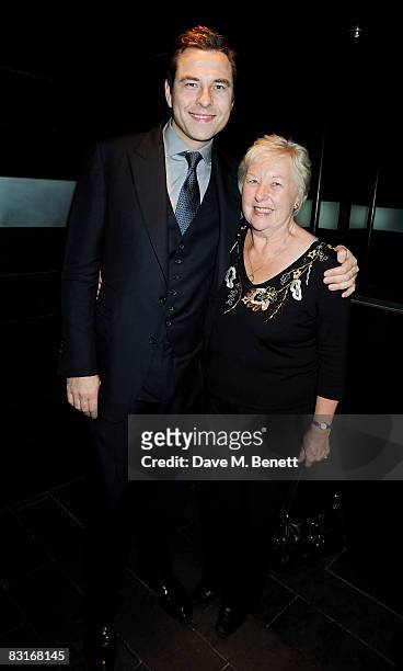 David Walliams and his mother Kathleen Williams attend the afterparty following the press night of 'No Man's Land', at Mint Leaf on October 7, 2008...