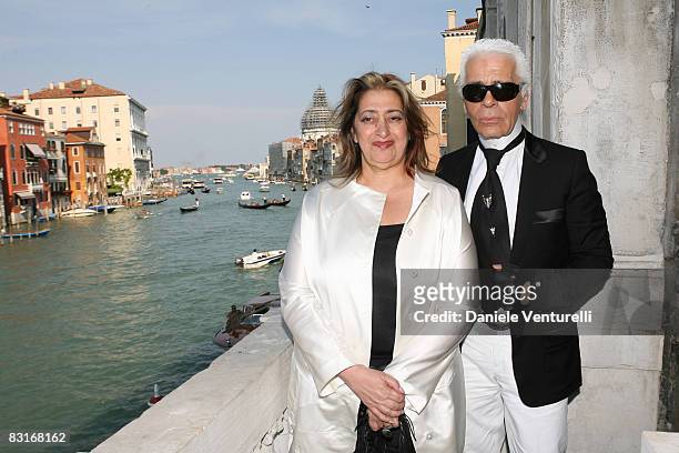 Zaha Hadid and Karl Lagerfeld