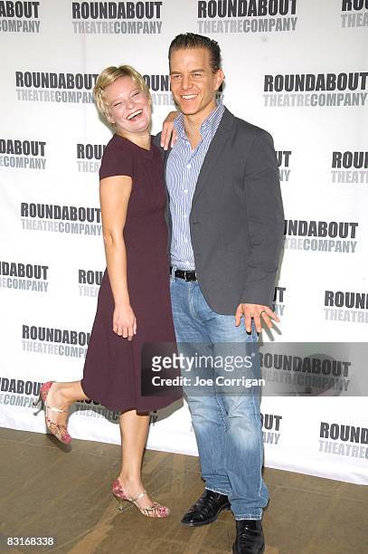 Actors Martha Plimpton and Christian Hoff attend "Pal Joey" photo call on October 7, 2008 in New York City.