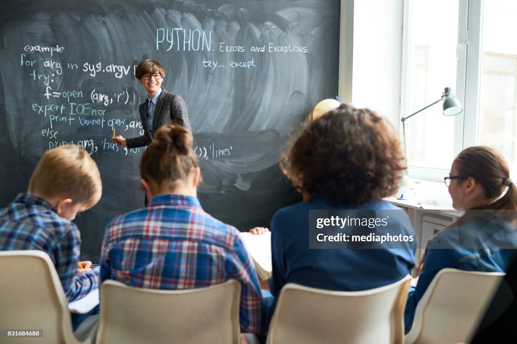 Sophisticated Lector Teaching Programming High-Res Stock Photo - Getty ...