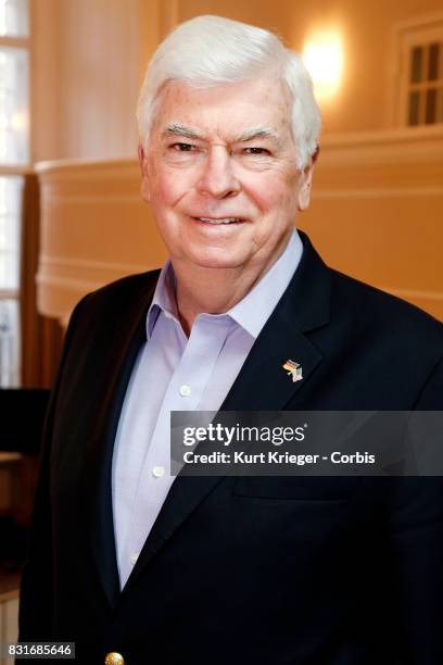 Image has been digitally retouched.) Chris Dodd a.k.a. Christopher Dodd attends the FFF Reception during the 2017 Berlin Film Festival in Berlin,...