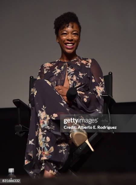 Actress Samira Wiley attends the FYC event for Hulu's "The Handmaid's Tale" at the DGA Theater on August 14, 2017 in Los Angeles, California.