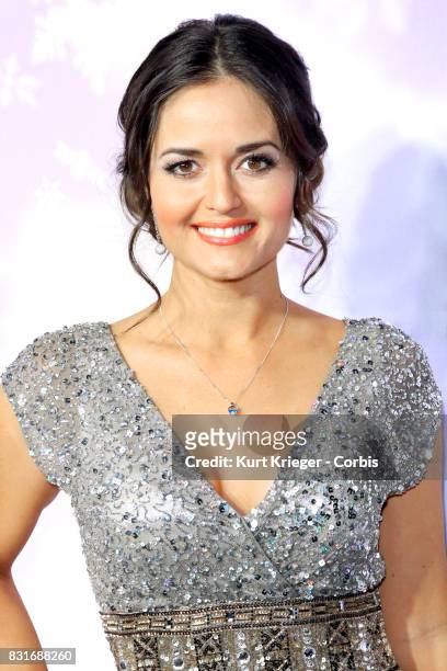 Image has been digitally retouched.) Danica McKellar attends the Hallmark Channel and Hallmark Movies Mysteries Winter 2016 TCA press tour on January...