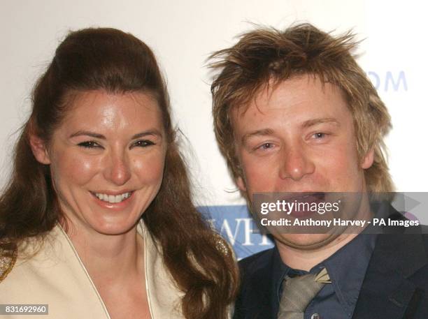 Jools & Jamie Oliver arrive at the British Book Awards for Harry Potter and the Half Blood Prince, at Grosvenor House Hotel, central London,...