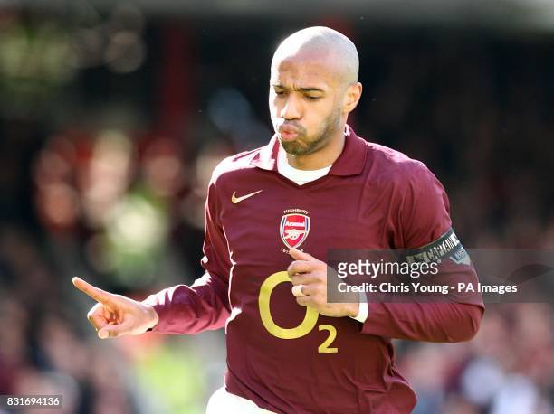 Arsenal's Thierry Henry celebrates scoring his teams second goal