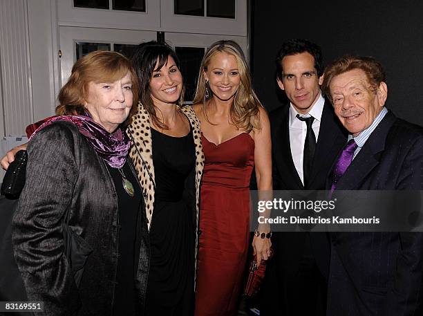 Actors Anne Meara, Gina Gershon, Christine Taylor, Ben Stiller and Jerry Stiller attend the Project A.L.S. 11th Annual "Tomorrow is Tonight" Benefit...