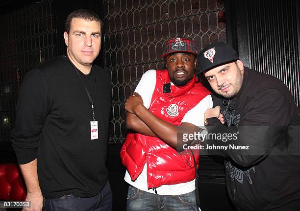 Rob Stone, Wale and DJ Green Lantern attend the Smirnoff Experience at Capitale on October 7, 2008 in New York City.