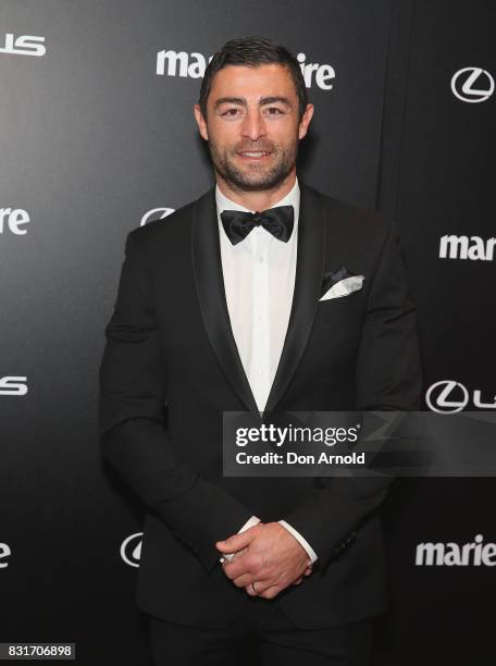 Anthony Minnichello arrives ahead of the 2017 Prix de Marie Claire Awards on August 15, 2017 in Sydney, Australia.