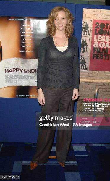 Actress Lisa Kudrow arrives for the premiere of her new film 'Happy Endings', on the opening night gala of the BFI London Lesbian & gay Film...