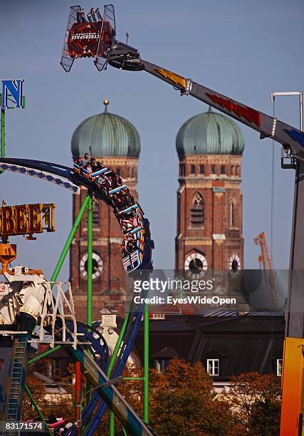Roller coaster is pictured at the Octoberfest beer festival on the Theresienwiese on October 5, 2008 in Munich, Germany.