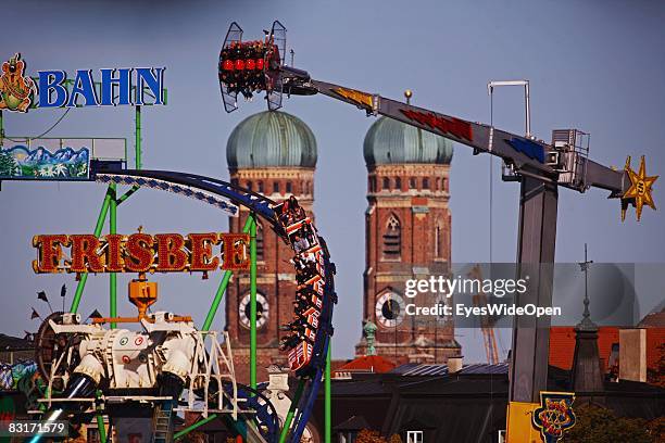 Roller coaster is pictured at the Octoberfest beer festival on the Theresienwiese on October 5, 2008 in Munich, Germany.