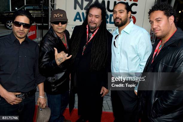 Katchafire arrive at the Vodafone New Zealand Music Awards 2008 at Vector Arena on October 8, 2008 in Auckland, New Zealand. The 2008 awards, known...