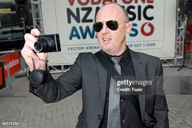 Dave Dobbyn arrives at the Vodafone New Zealand Music Awards 2008 at Vector Arena on October 8, 2008 in Auckland, New Zealand. The 2008 awards, known...