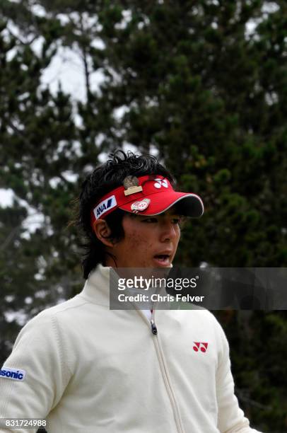 View of Japanese golfer Ryo Ishikawa during the 110th US Open golf championship, Pebble Beach, California, June 20, 2010.