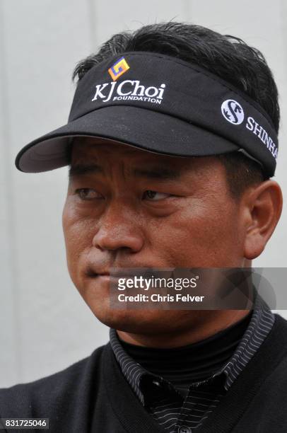 Close-up of South Korean golfer KJ Choi during the 110th US Open golf championship, Pebble Beach, California, June 20, 2010.