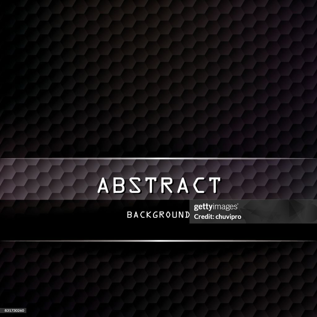 Quadratische Sechseck geometrische Hintergrund - Anthrazit, schwarz