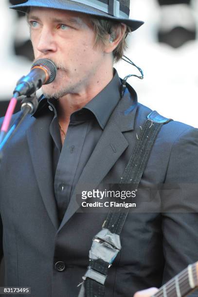 Vocalist/Guitarist Paul Banks of Interpol performs on day one of the 2008 Pemberton Music Festival on July 25, 2008 in Pemberton, British Columbia,...