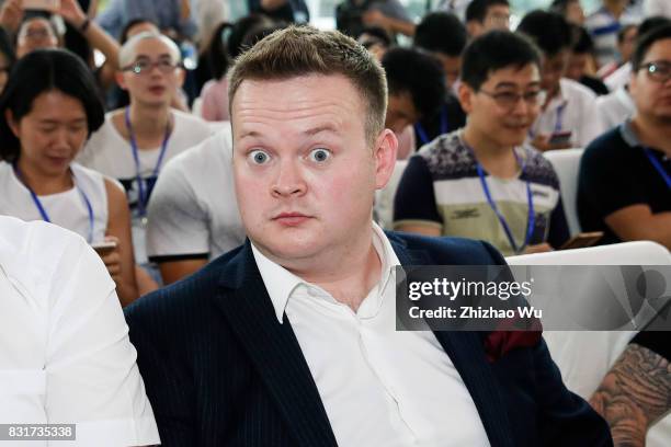 Shaun Murphy attends the press conference for the Evergrande 2017 World Snooker China Championship on August 15, 2017 in Guangzhou, China.