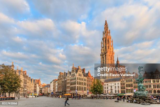 antwerp, the grote markt - belgium - antwerp city belgium stock pictures, royalty-free photos & images