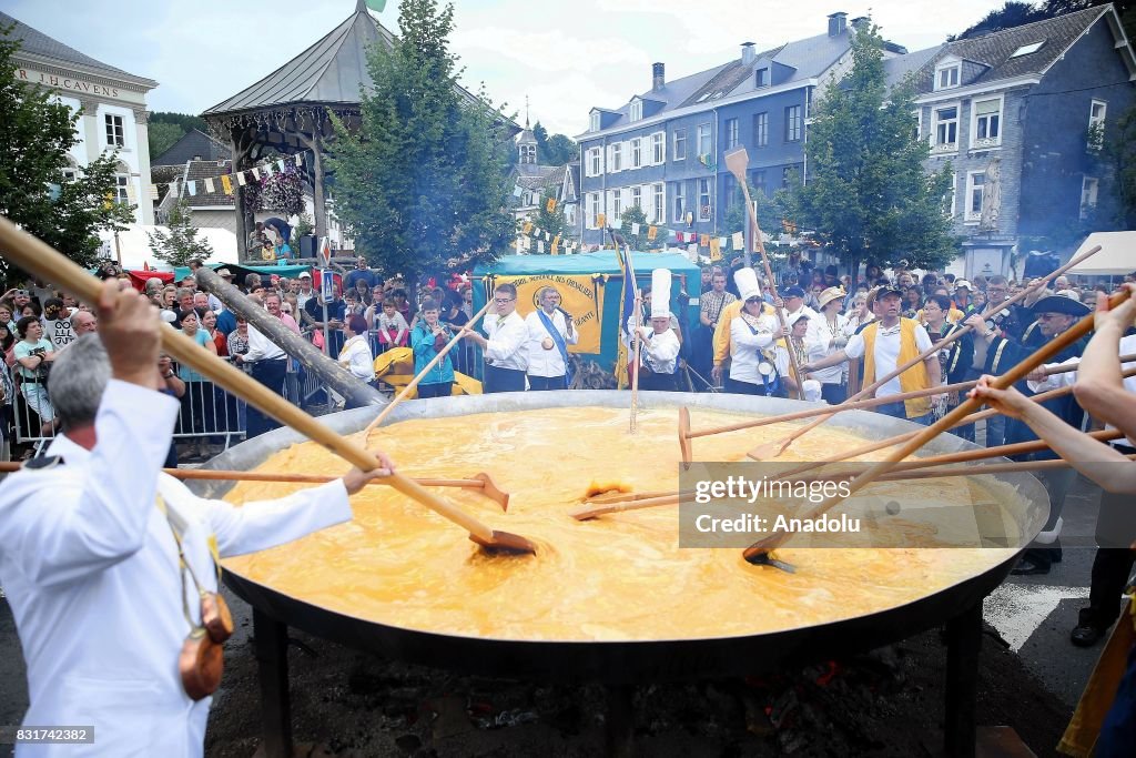Giant omelette festival in Belgium