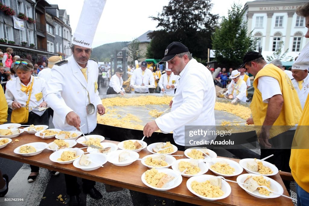 Giant omelette festival in Belgium