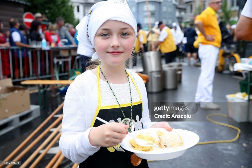 Giant omelette festival in Belgium