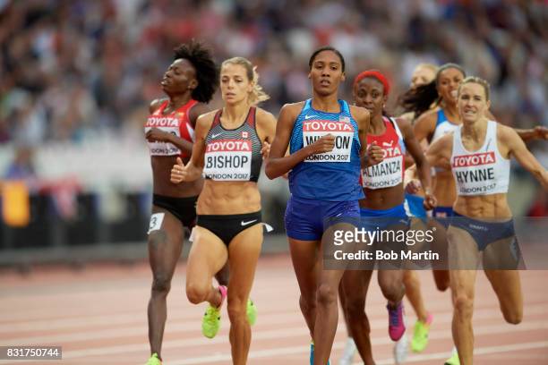 16th IAAF World Championships: USA Ajee Wilson in action during Women's 800M Semifinal at Olympic Stadium. London, England 8/11/2017 CREDIT: Bob...