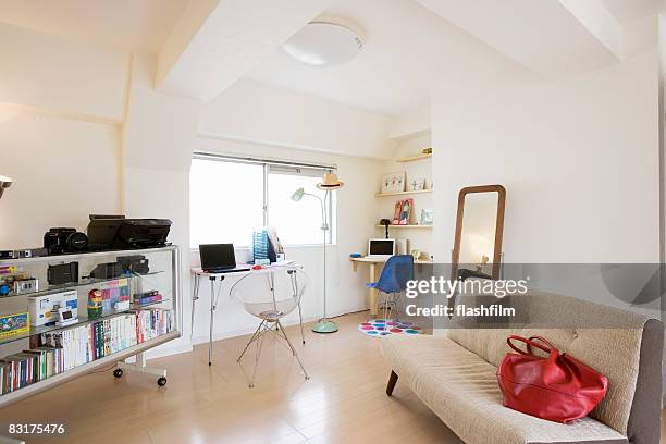 japanese woman's bedroom - japanese room stock pictures, royalty-free photos & images