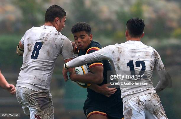 Ben Thomas of Wales during the U19 International Series match between England and Wales at Paarl Gymnasium on August 15, 2017 in Paarl, South Africa.